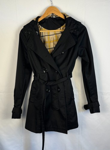Trench noir capuche m - noir,