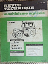 REVUE TECHNIQUE TRACTEUR  ZETOR 4712  4718  5711 5718 5745 5748 6711 6718 6745
