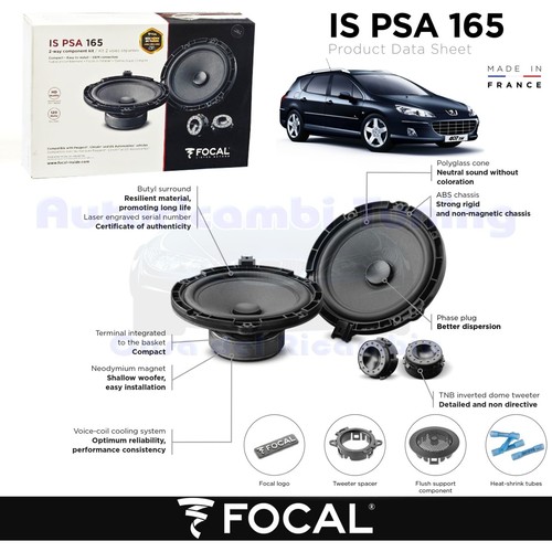 Haut parleurs avant focal - focal, plug