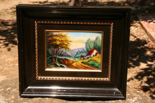 émaux limoges paysage r - émaux, de