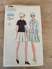 7715 PATRON VOGUE VINTAGE SERIE SPECIALE FRENCH PATTERN 1970 JUPE VESTE BLOUSE42
