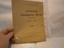 Catalogue tracteur faucheuse Champion Rival année 1913