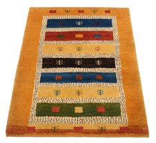 Tapis Persan Noué à la Main Gabbeh 118x86 CM Vente D'Entrepôt Multicolore Neuf