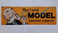 Ancienne plaque émaillée publicitaire Tabac MODEL Smoking - cigarette buraliste