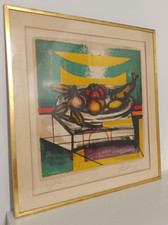 Tableau Lithographie Franz PriKing 101/200 1929-1979 Nature morte signée