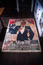 STORY OF A CHEAT Guitry French Grande Vintage Movie Poster Original R1960's