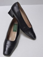 Escarpin talon trotteur Elizabeth Stuart  ville tout cuir noir 37,5