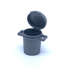 PLAYMOBIL * GARAGE * Seau Gris Poubelle Couvercle Poignées 3206 4312 4318 4461