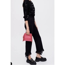 Maje High Waisted Black Raw