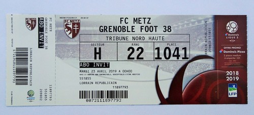 Billet match fc - match,