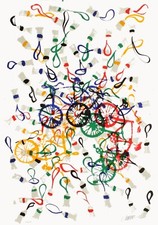 FERNANDEZ ARMAN Bikes 1992 lithographie signée, vélo, cyclisme