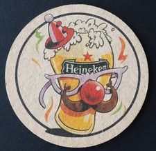 Ancien sous-bock bière HEINEKEN verre déguisé 1  coaster 25