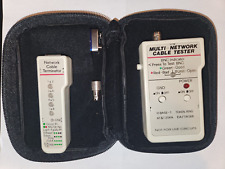Testeur câblage réseau RJ45 et vidéo BNC avec sa sacoche et pile et pince RJ45