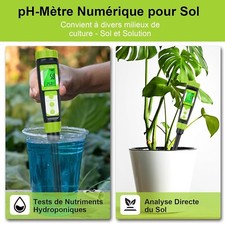 Testeur de pH Numérique du Sol pour Jardiniers, Testeur de pH avec Sonde Sup