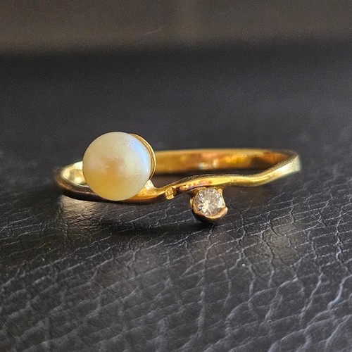Bague perle véritable - , &