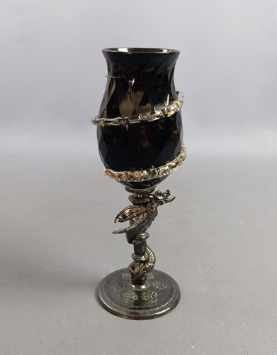 Calice verre métal - métal, noir