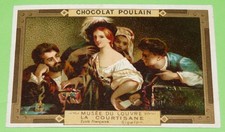 CHROMO 1890-1914 CHOCOLAT POULAIN MUSEE LOUVRE ART TABLEAU COURTISANE SIGALON