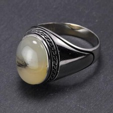 Bague Agate homme argent