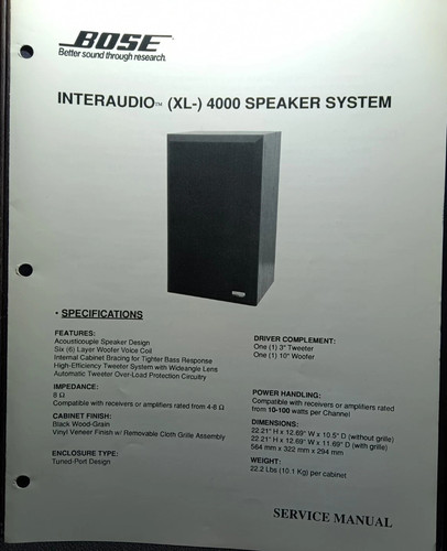 Bose 4000 interaudio - bose, xl-4000