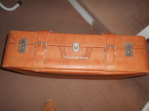 Valise skaï beige - valise, en