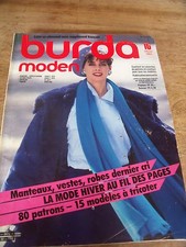 MAGAZINE BURDA MODEN LINGERIE MANTEAUX VESTES ROBE DERNIER CRI ETC 1984