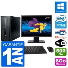 PC Tour HP 600 G1 Ecran 27" Intel G3220 RAM 8Go Disque 500Go Windows 10 Wifi
