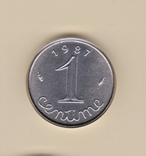 Centime 1987 épi fdc sous - 1,