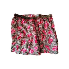 VIRGINIE CASTAWAY Jupe Léopard Panthère Camouflage Color 100% Silk