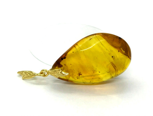 Pendentif ambre insectes - 3,