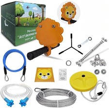 Slackline Set Tyrolienne Enfant Zipline kit 24m 80FT pour Enfants et adultes