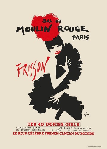 René gruau affiche moulin - rené,