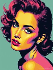 Affiche A4 Femme Pop Art Chic