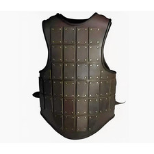Armure cuir viking marron - en,