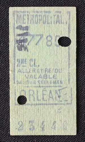 Ancien ticket métro 1928