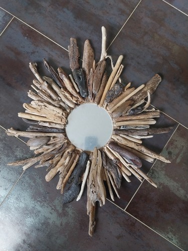 Miroir bois flotté - miroir,