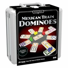 Mexicain Train Dominos Avec Aluminium Housse de Transport