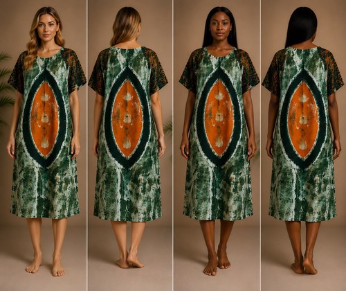 Boubou femme batik wax bassam - boubou,