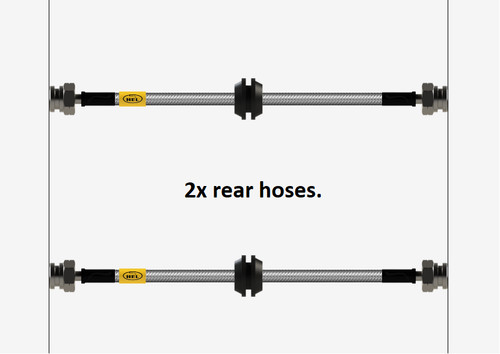 Rear hel braided brake lines - rear,