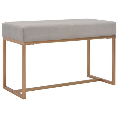 Banc gris velours - 80,