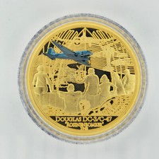 ? Médaille Colorisée Douglas DC-3/C-47 Rosinenbomber - Histoire de l'aviation 