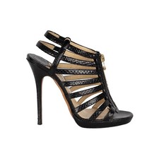 Jimmy Choo Chaussures A Talons Glenys Gladiator Sandales Haute Python Noir 35.5 