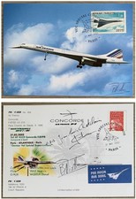 Signé Pilote Béatrice VIALLE + CDB, Concorde F.BVFB, Vol  AF 4332, 31/05/2003