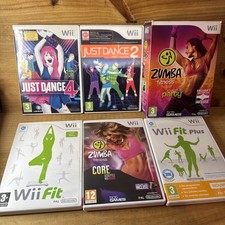 Lot Nintendo Wii PAL FRA 6 jeux Just Dance Zumba Wii Fit Complets Testées