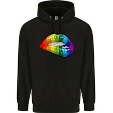 Hoodie Enfant Gay Pride LGBT Avec Lèvres Mordues