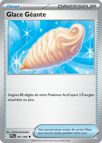 Carte pokémon glace géante - pokémon,