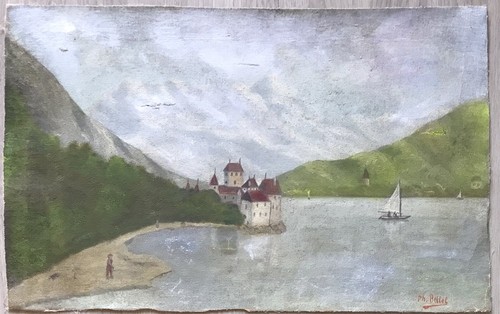 Peinture ancienne paysage - peinture,