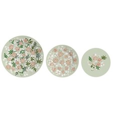 Assiette plate DKD Home Decor Porcelaine Traditionnel 27 x 27 x 3 cm 18 Pièce
