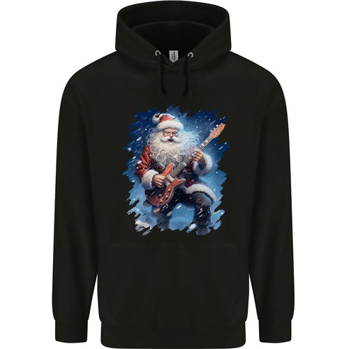 Rock santa jouant la - rock,