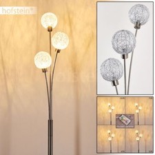 Lampadaire 3 branches Lampe de corridor Lampe sur pied Lampe de séjour argentée