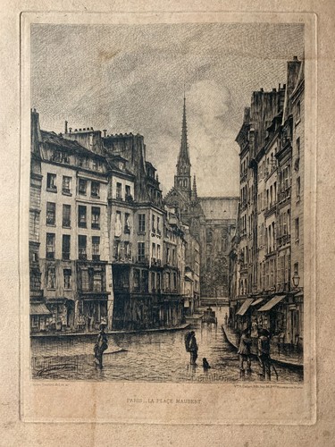 Ancienne gravure place - ancienne, la